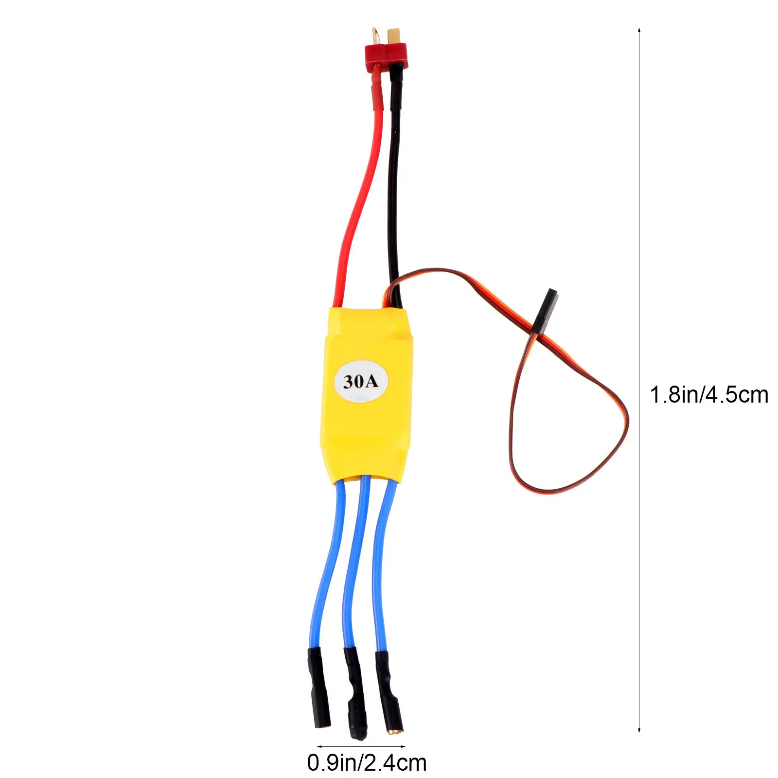 ตัวควบคุม ESC แบบไร้แปรงถ่าน 30A ทนทาน ผลิตจากพลาสติก ใช้สายทองแดง รองรับกระแสไฟต่อเนื่อง 30A รองรับกระแสไฟกระชาก 40A สำหรับเฮลิคอปเตอร์บังคับวิทยุ มัลติคอปเตอร์ และควอด-โรเตอร์