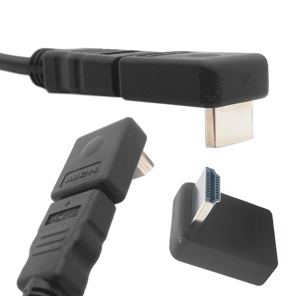 

For Elbow 90 Degree HDMI-Compatible Male-to-Female Gold-Plated Interface Corner L-Shaped Version 1.4 HD Video Converter
