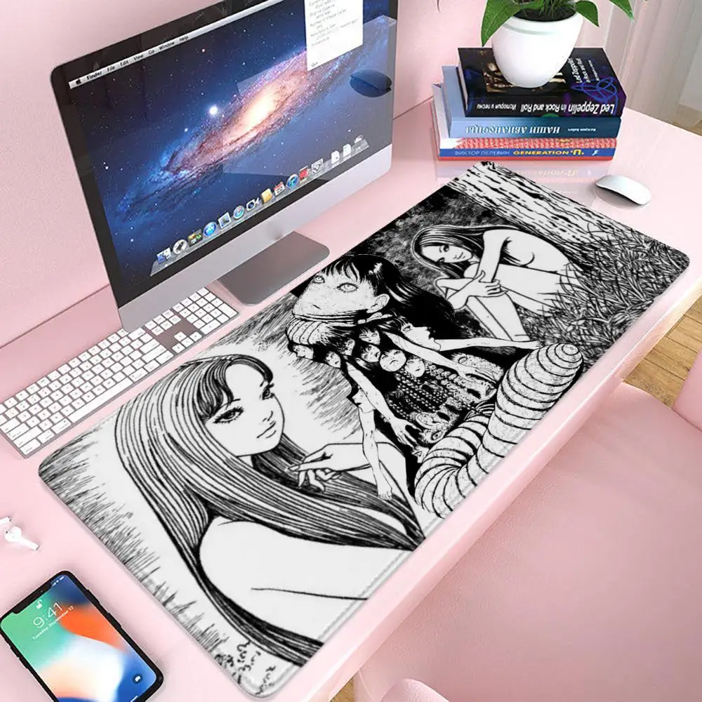 

Коврик для мыши Junji Ito Gaming 900 × 400 Коврик для мыши Gamer Xxl Коврик для мыши Офисные аксессуары Клавиатура Длинный коврик Коврик для компьютерного стола