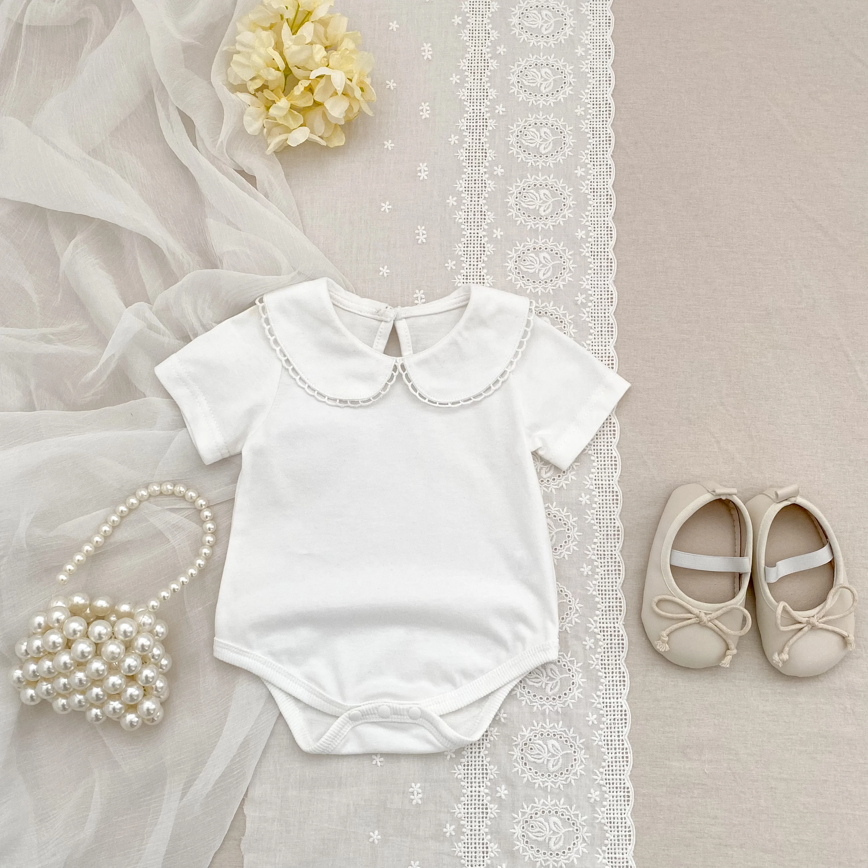 0-24M Herbst Baby Mädchen Romper Baby Mädchen Kleidung Kleinkind Neue Mädchen Spitze Kragen Strampler Baumwolle Weiß Infant baby Mädchen Overall – Detail 33