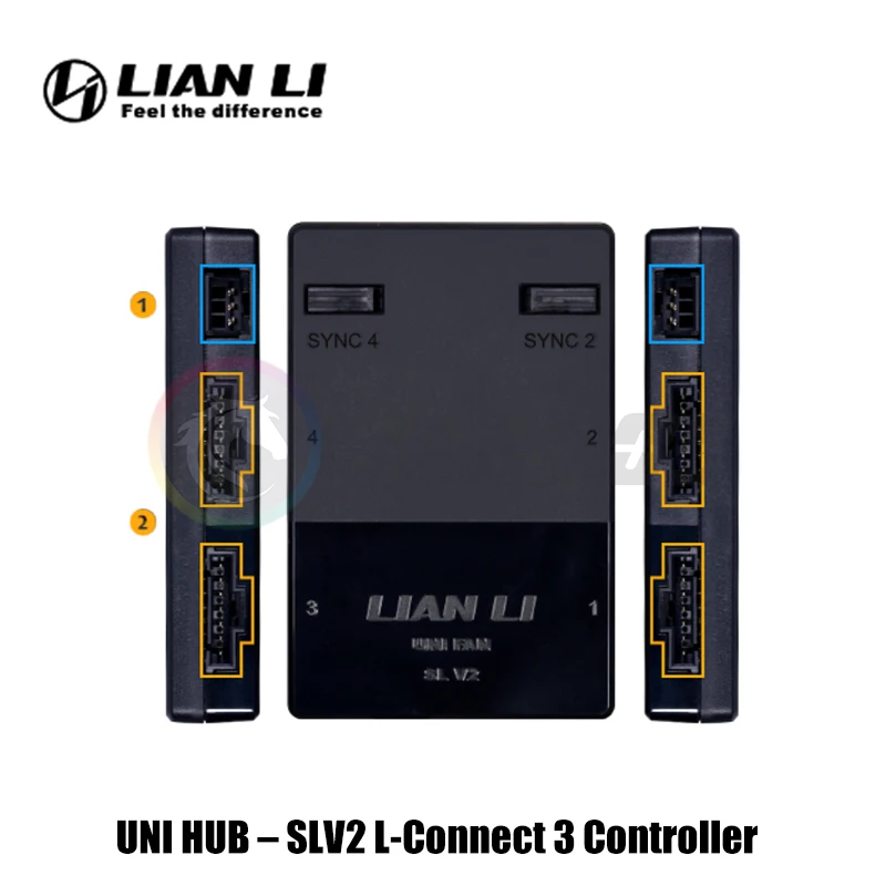 

Lian Li SLV2 UNI HUB Controller for SL120 V2 fans, L-Connect 3 can Support 4 Groups 16X Fans