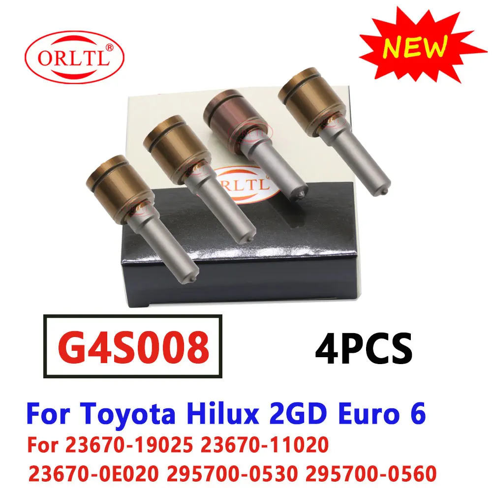 4 PCS New G4S008 G4S009 Injector Nozzle 23670-0E010 Fuel Spary 23670-0E020 Common Rail Diesel Injection for TOYOTA HILUX 1GD 2GD