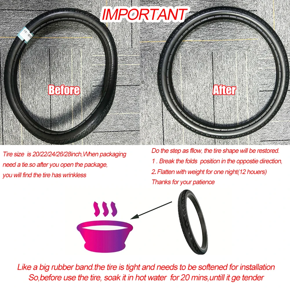 Bicycle Solid Wear-resistant Airless Tire Without Tube Anti Stab 26/24/22/20/18/16/14/12.5/10/8.5 Inch MTB Road Bike Tire