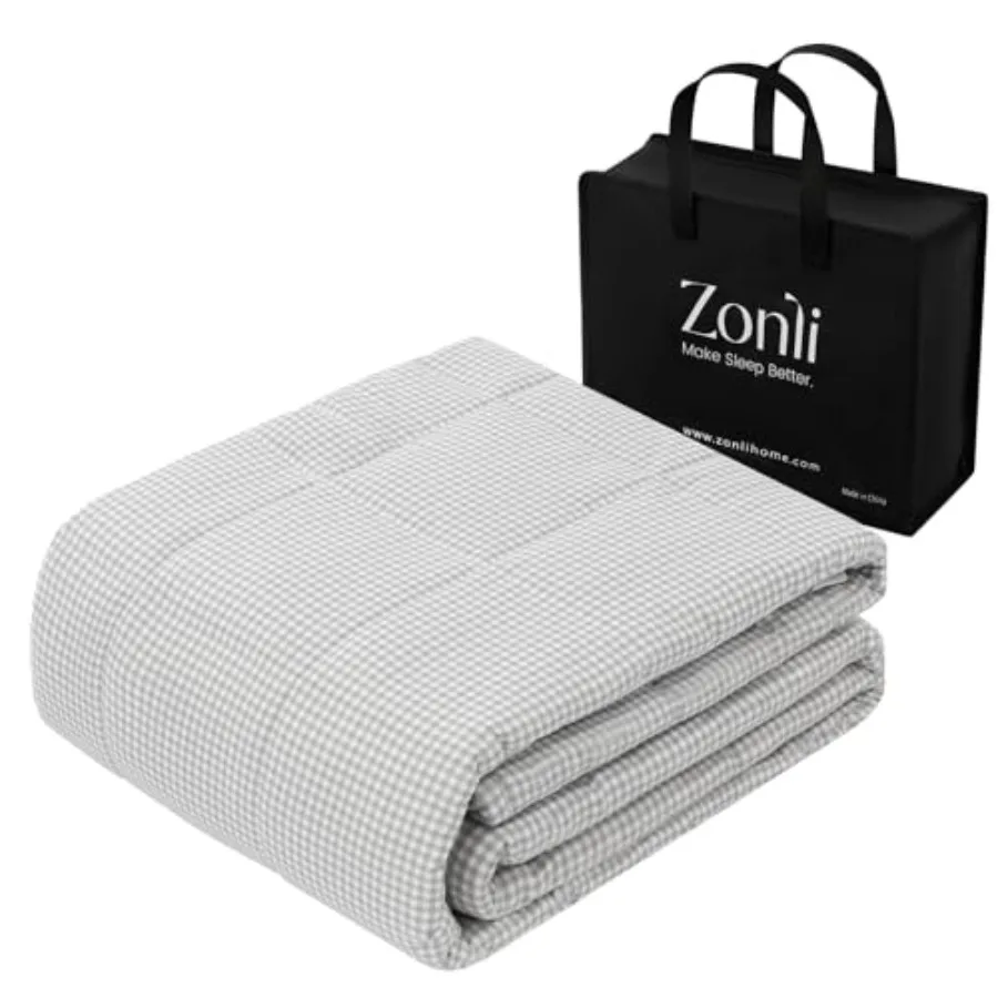 

Утяжеленное одеяло 48x72 дюйма, 5-слойное, белое, для взрослых, двуспальное, с высокой воздухопроницаемостью, из мягкого материала