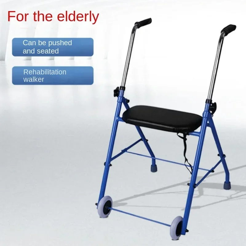 

Multifunctional Elderly Walkers with Wheel Belt Seat - Portable Folding Mobility Aids for Enhanced Support