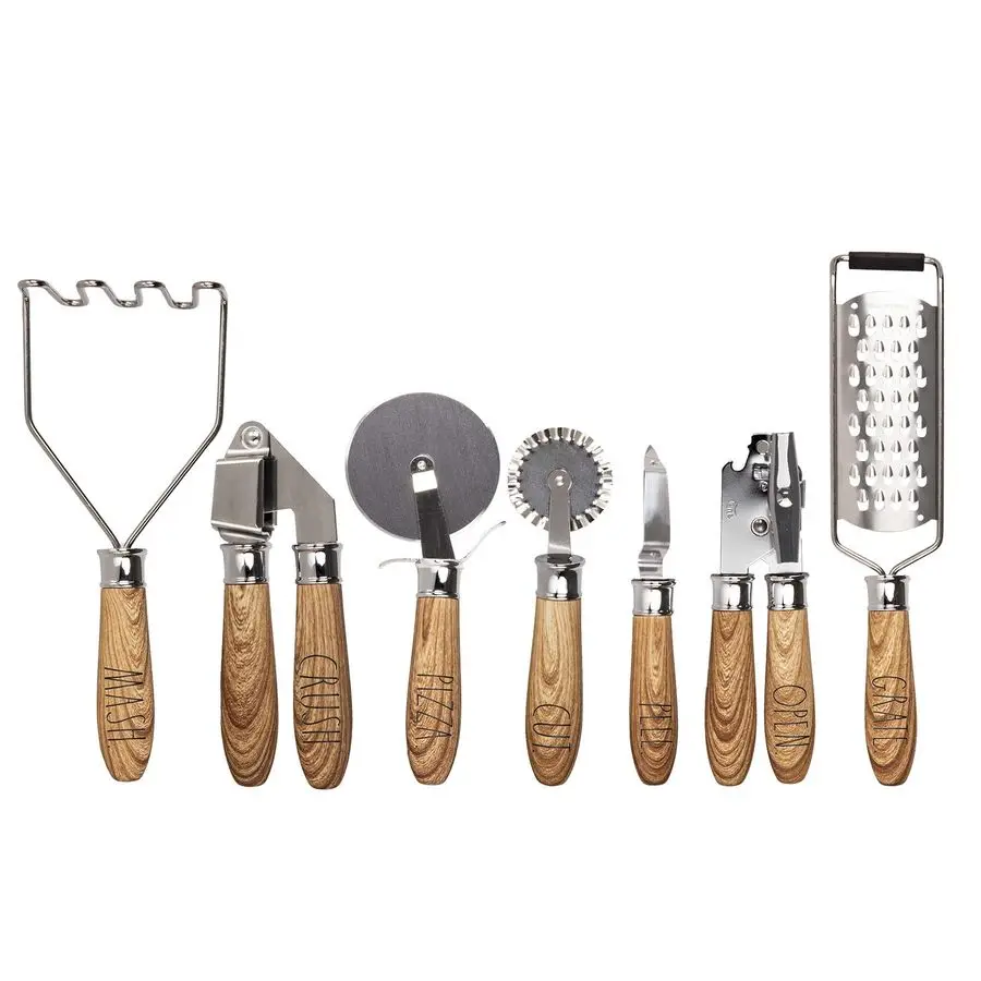 

Dunn Everyday Collection 7 Piece Wooden and Stainless Steel Kitchen Gadget Set Kitchen Tools with Wooden Handles