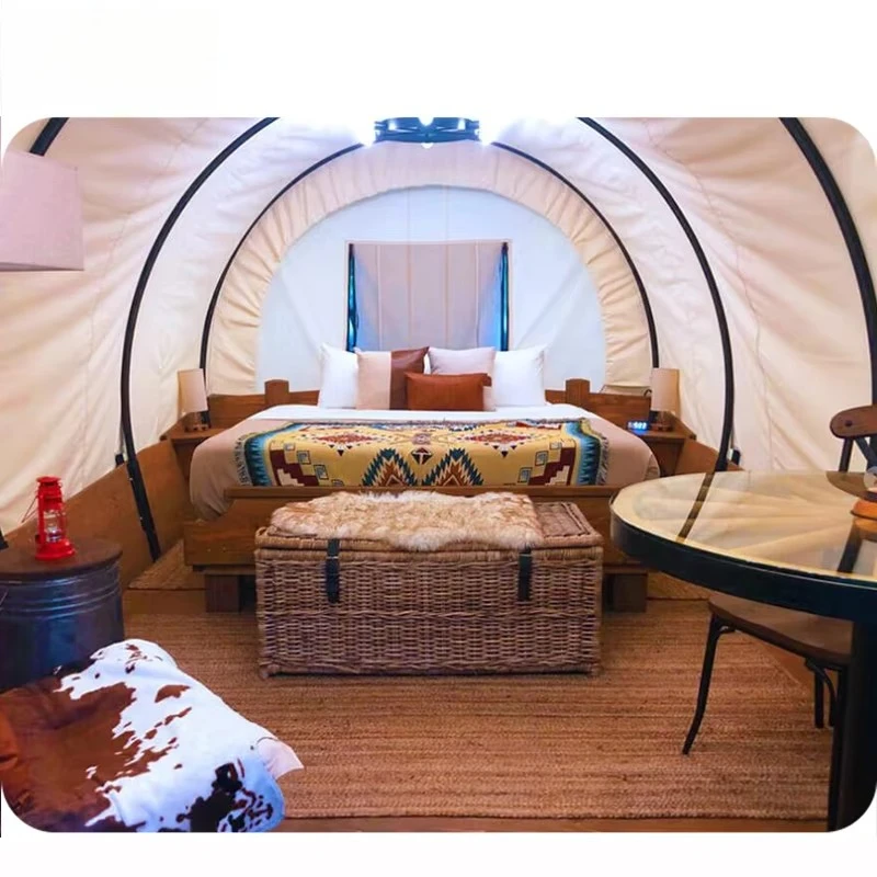 High-end Homestay Luxury Wagon Tent Removable Wagon Carriage Tent Suitable Prefab Houses for Outdoor Camping