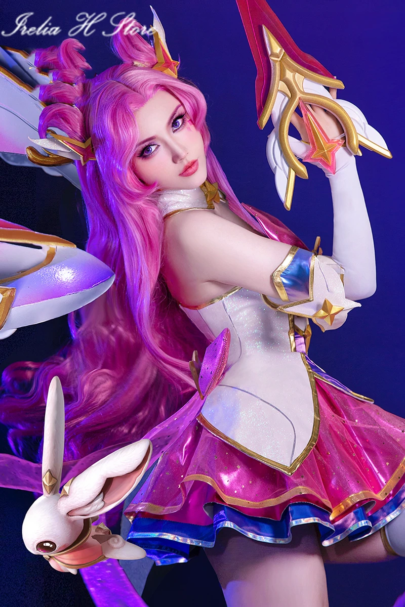 Irelia H Store Game LOL Cosplays Star Guardian Kaisa Cosplay Costume dress female Kaisa Star Guardian Halloween Costumes