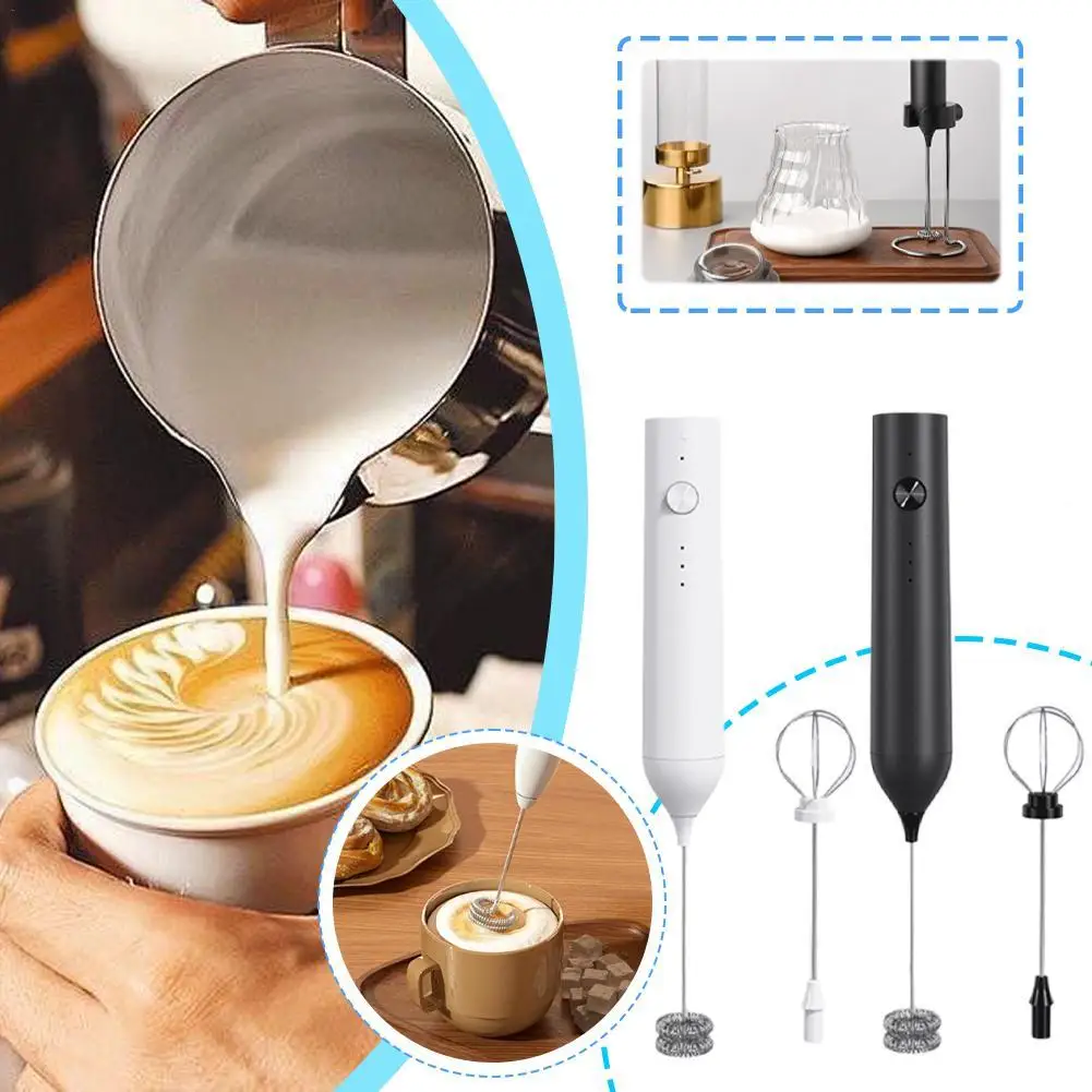 

Creative Mini Rechargeable Electric Milk Coffee Frother Portable Compact Quiet Efficient Multi-purpose Kitchen Whipping Tool