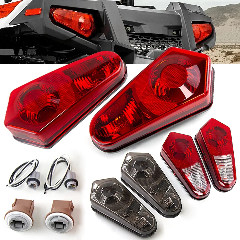 2 PCS Motorcycle Rear Taillights Brake Stop Tail Light Lampshade For ATV UTV Polaris Sportsman 500 700 800 2005-2014