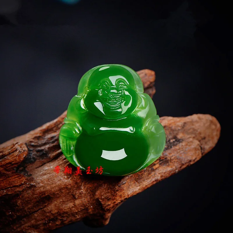 Xinjiang Hetian Maitreya Buddha Scupture of Mercy Goddess Jade Pendant Men and Women