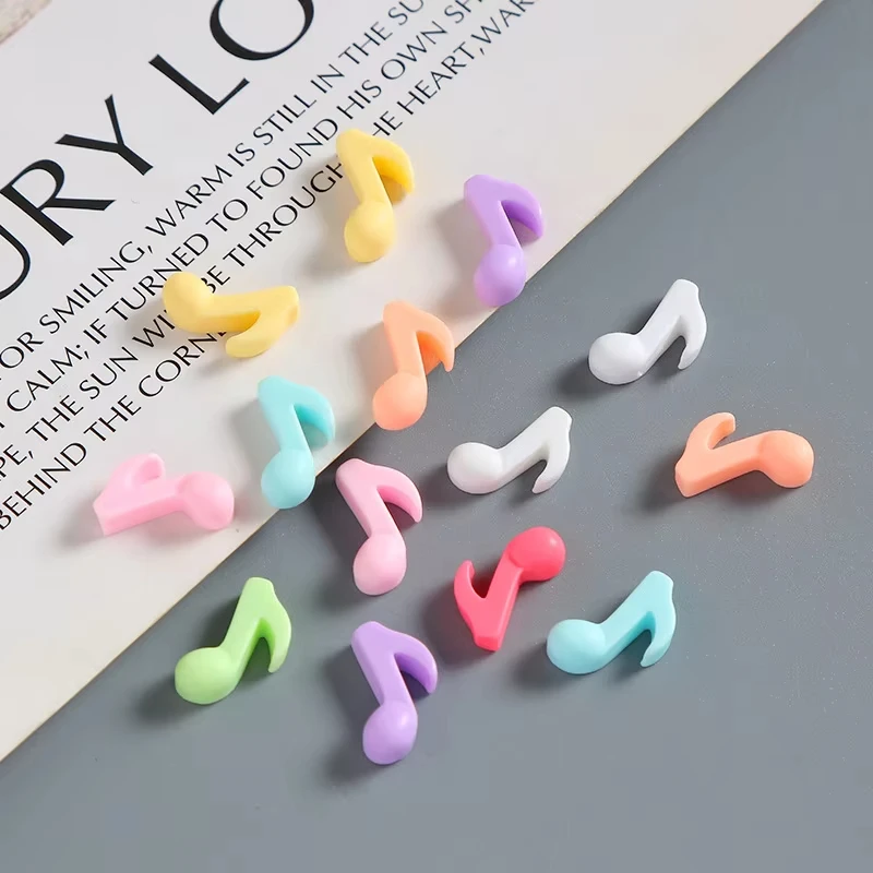 10Pcs Kawaii Cartoon Kinds Of Music Sign Musical Eight Notes Nail Art Decoration Resin Charm Flatback Junk Phone Case Charms