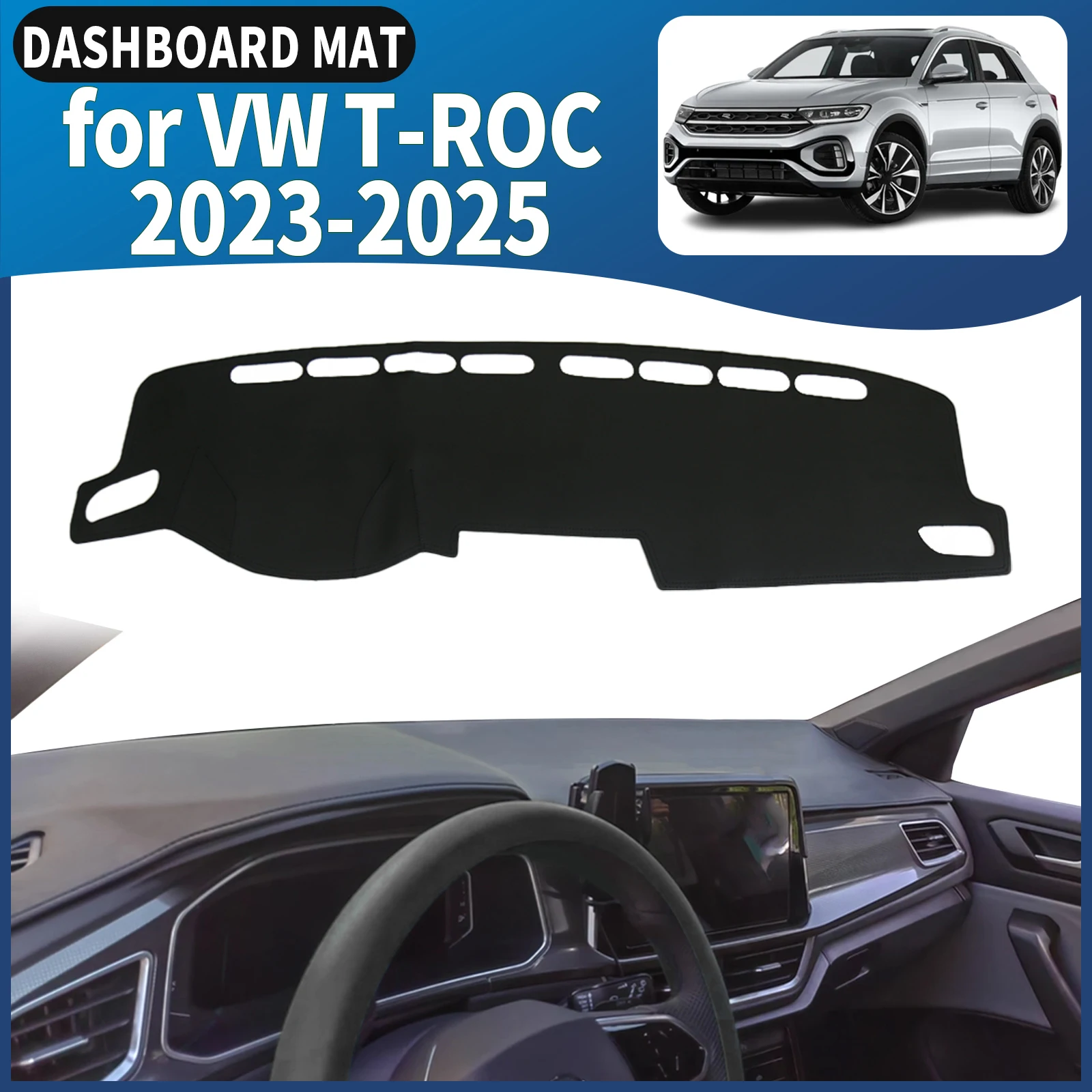 

fit for VW T-ROC 2023 2024 2025 TROC T ROC Dashmat Dashboard Cover Pad DashMat Sunshade Car Accessories Protective Carpet