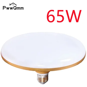 PwwQmm E27 Lampadina LED super luminosa 12W 15W 20W 30W AC 220V UFO LED Luci per interni Illuminazione bianca calda Lampade da tavolo Luce per garage