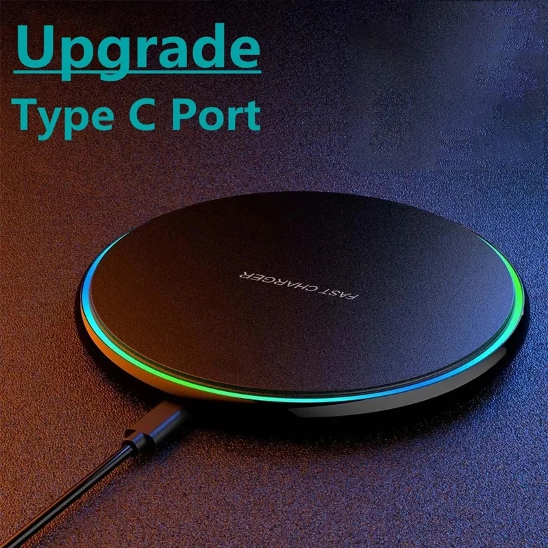 Wireless Charger For iPhone 17 15 14 13 12 X Pro Max Induction Fast Charging Pad Dock Station For Samsung S23 S22 Xiaomi Huawei