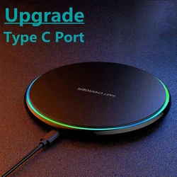 Wireless Charger For iPhone 17 15 14 13 12 X Pro Max Induction Fast Charging Pad Dock Station For Samsung S23 S22 Xiaomi Huawei
