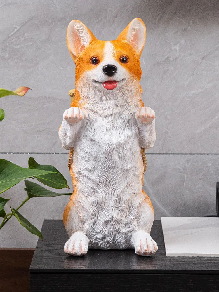 

Ke Jiquan simulation dog crafts ornaments European living room creative personality home furnishings.