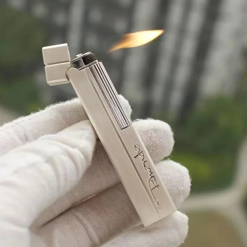 

Личность Derui Ретро шлифовальный круг Газовая зажигалка Женская боковая скользящая зажигалка с открытым пламенем Высококачественная бутиковая зажигалка в подарок