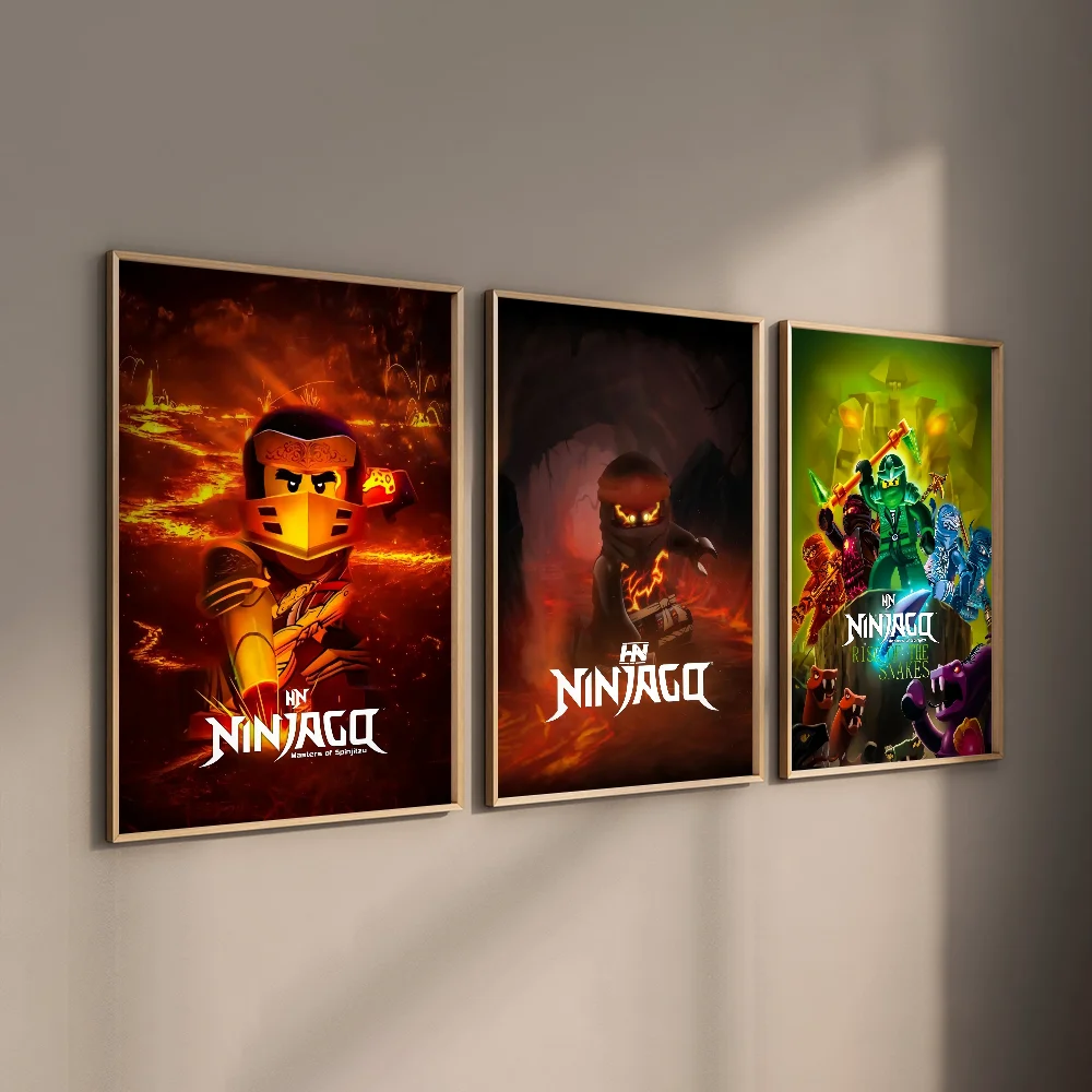 Cool Cartoon-N-Ninjago Poster Poster HD art sticky wall waterproof home living room bar decoration