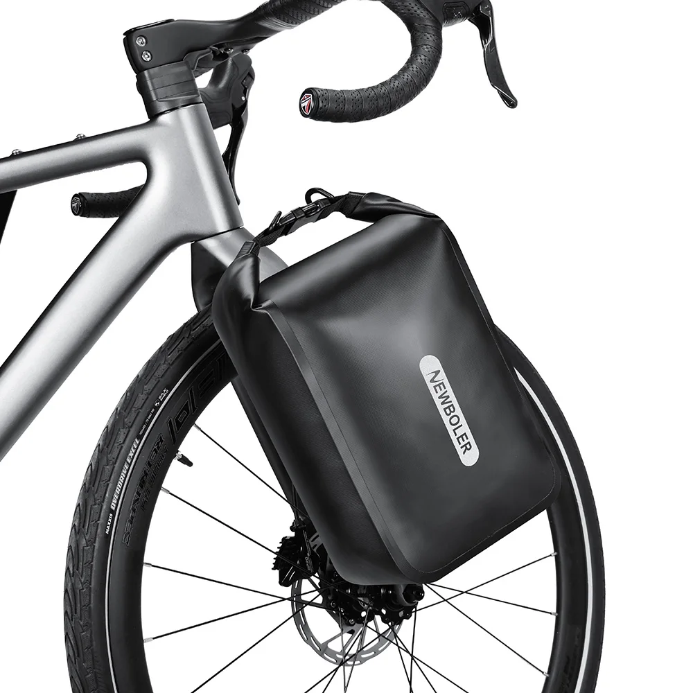 NEWBOLER 10L Wasserdichte Elektrische Fahrradtasche Fahrrad-Schnellverschluss-Gabeltasche Elektrische Fahrrad-Hecksitztasche Fahrradtasche