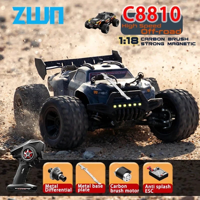 

Радиоуправляемая машинка JJRC C8810 1:18, 2.4G, 4WD, электрический внедорожный монстр-трак с LED-подсветкой, игрушка для детей, подарок