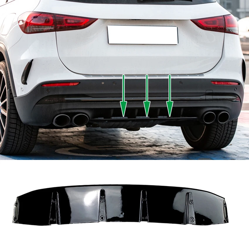 

Car Rear Bumper Lip Body Kit Diffuser Splitter For Mercedes-Benz GLA-Class H247 GLA180 GLA45 AMG 2020+ Spoiler Bumper Guard