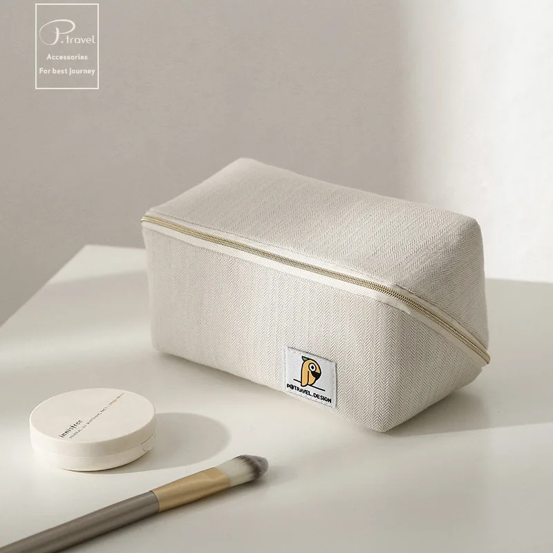 Organizador de artículos de tocador para mujer, bolsa de almacenamiento de viaje de negocios impermeable, estuche de cosméticos portátil de gran capacidad para mujer, bolsa de maquillaje