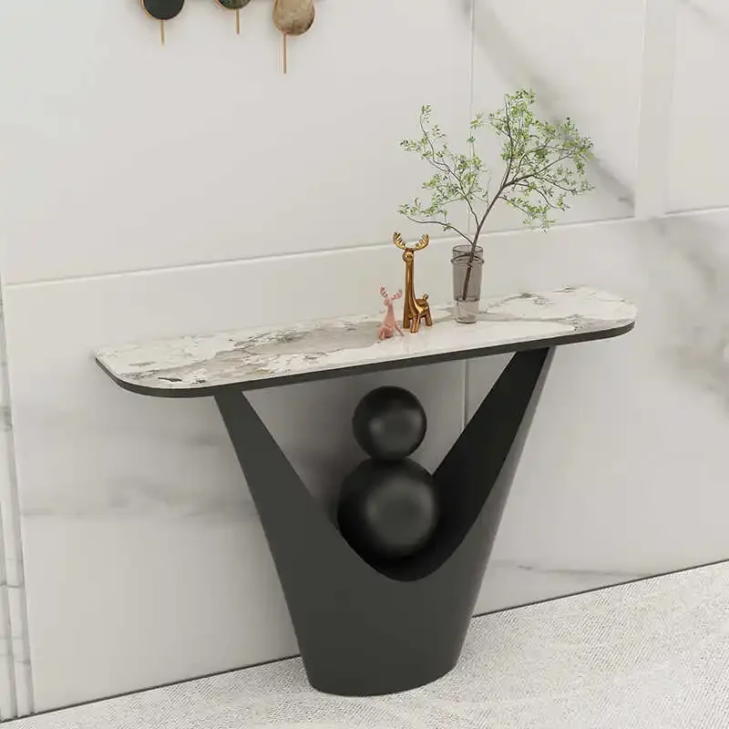 Slate entry corridor end view table cabinet porch table pole storage table designer model