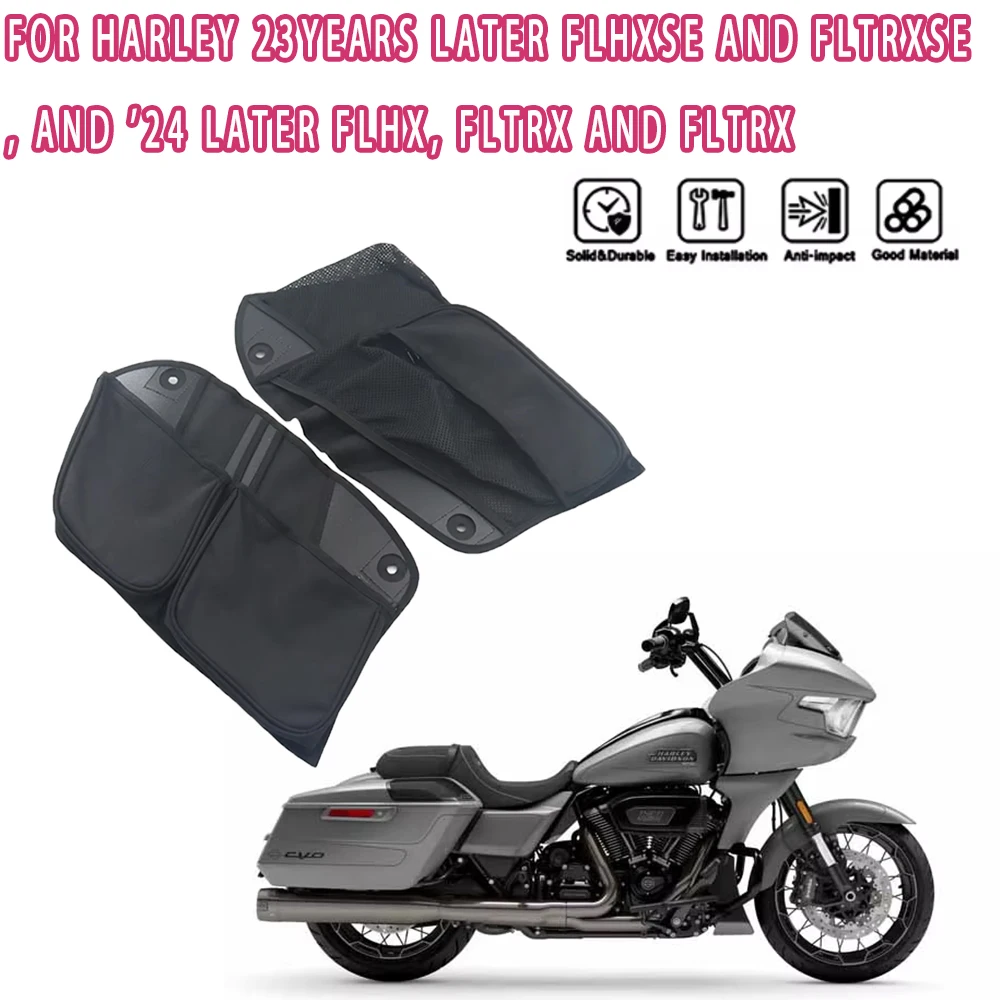 

The motorcycle saddle wrap wall manager is suitable for FLHXSE and FLTRXSE models as well as FLEX FLTRX and FLTRXS models after