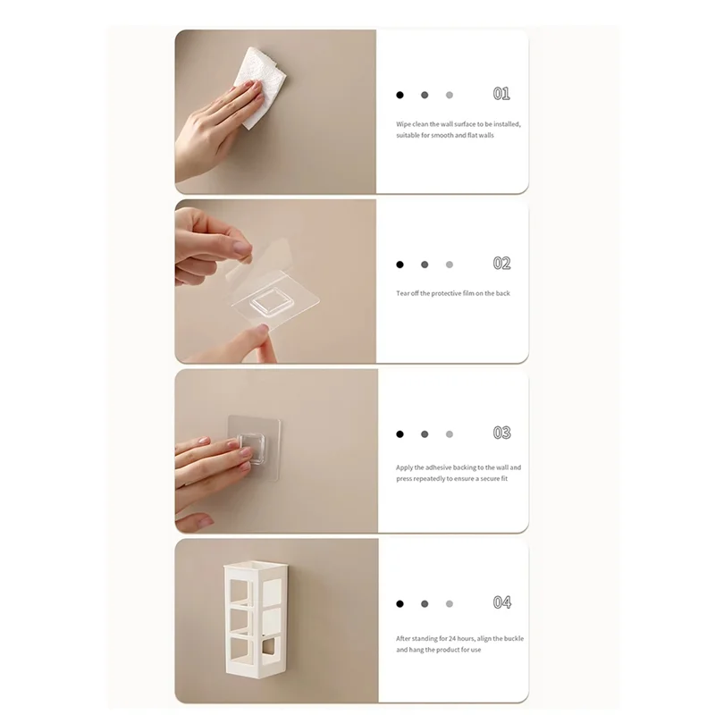 

RMWIN-Wall-Mounted Hair Tool Organizer - Punch-Free Holder For Brushes, Curling Irons, Straighteners, Bathroom Storage Shelf