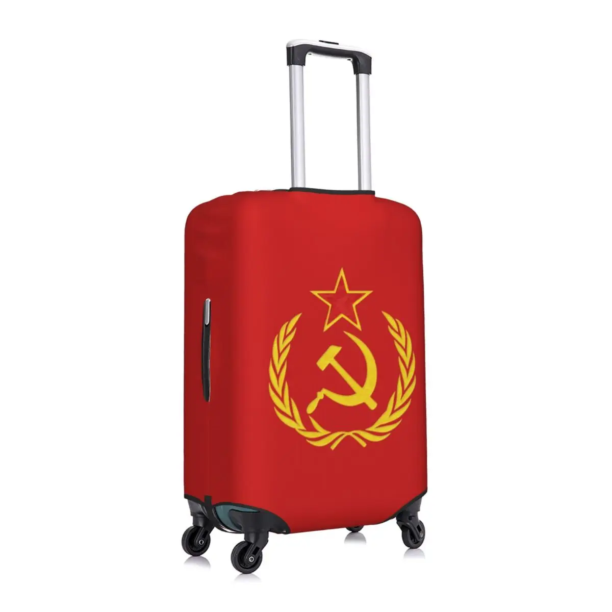 Custom Cute USSR Hammer And Sickle CCCP Russian Soviet Flag Luggage Cover Protector Dust Proof Travel Suitcase Covers