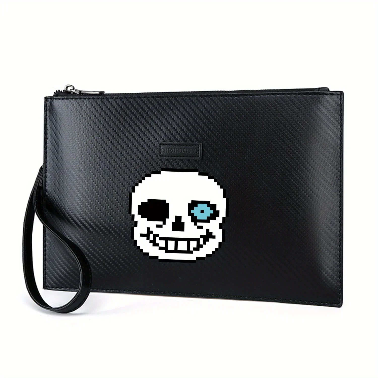 cranio-pixelado-olho-sorridente-azul-elegante-impresso-bolsa-masculina-do-plutonio-elegante-e-pratico-para-o-transporte-diario