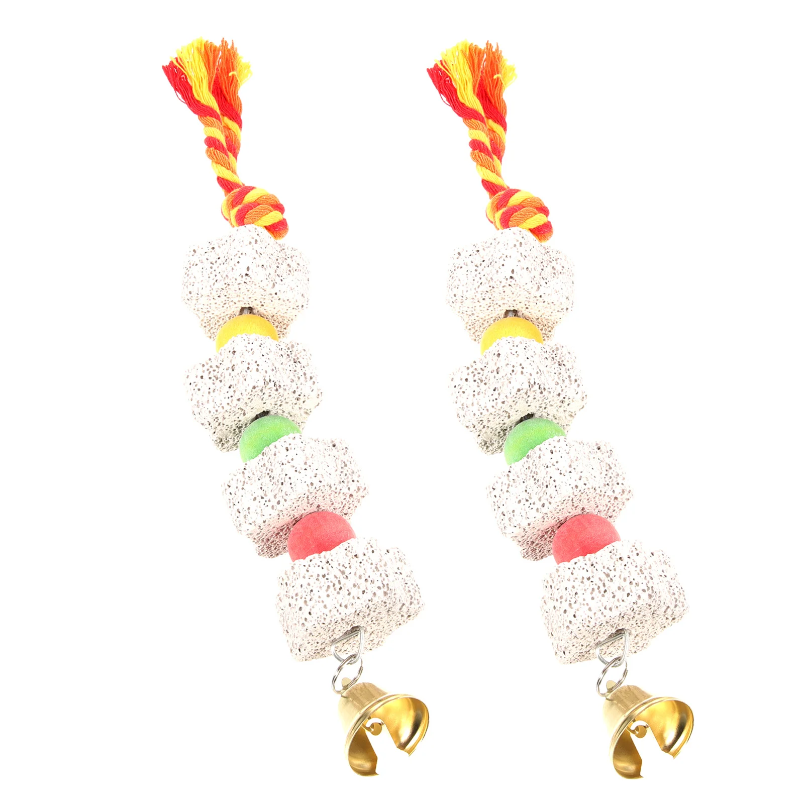 2 قطعة منقار طحن الحجارة شكل نجمة المعدنية مضغ الدائري ل الببغاء الببغاء الببغاء الطيور مع جرس الحواف الزخرفية #6