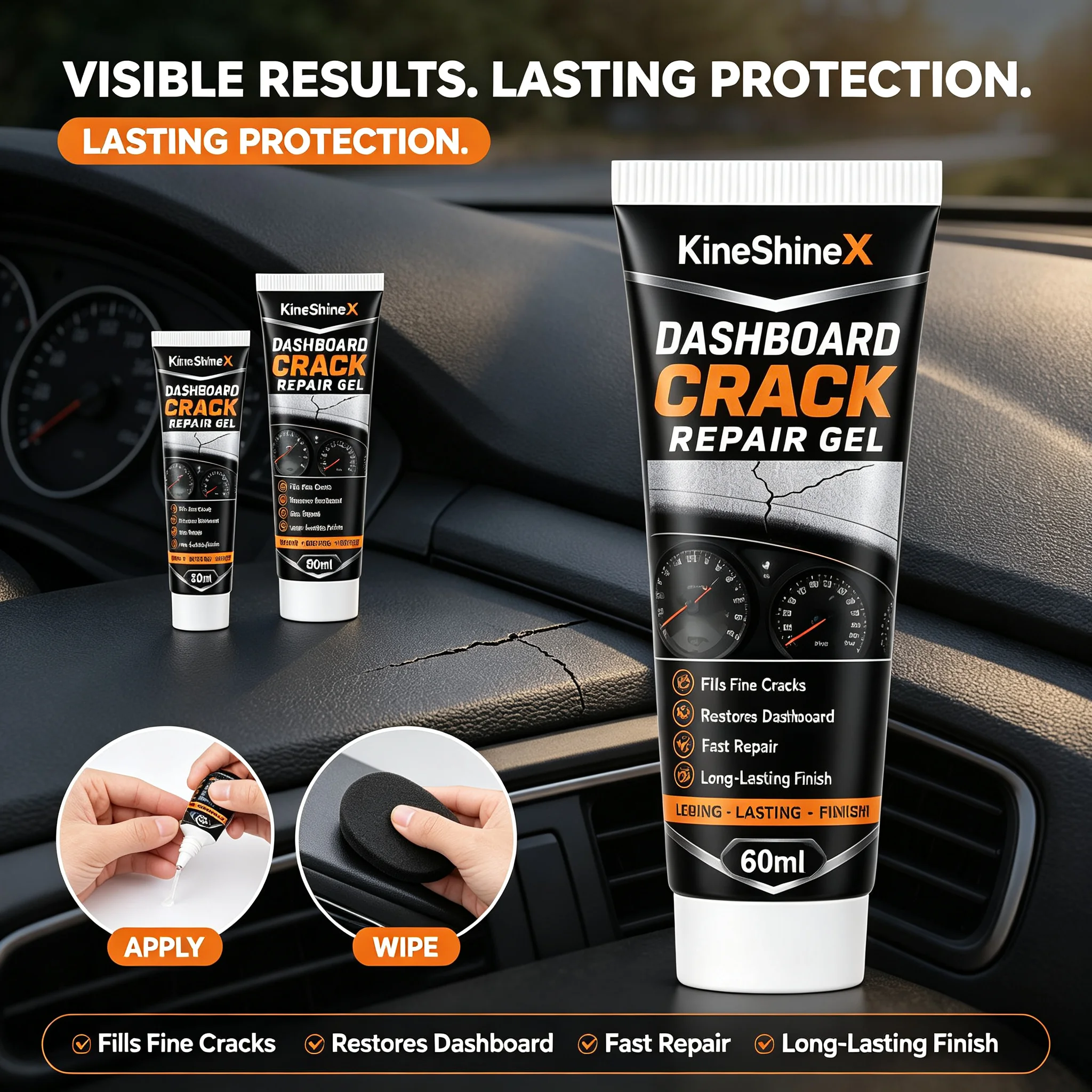 Car Interior Trim Repair Adhesive For Dashboard Roof Liner Leather Plastic Upholstery Restoration Heavy Duty Flexible Glue view 2