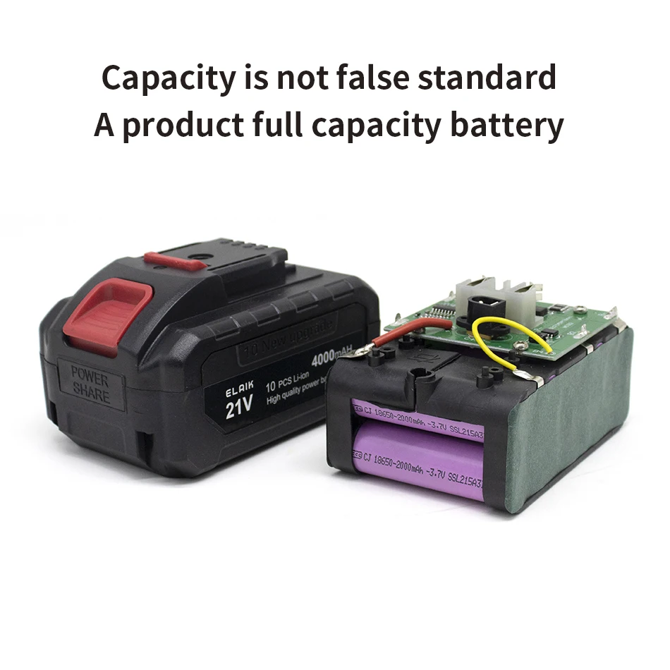 21V Rechargeable Battery 4000mAh Lithium Ion Battery For Worx Electric Power Tool Battery