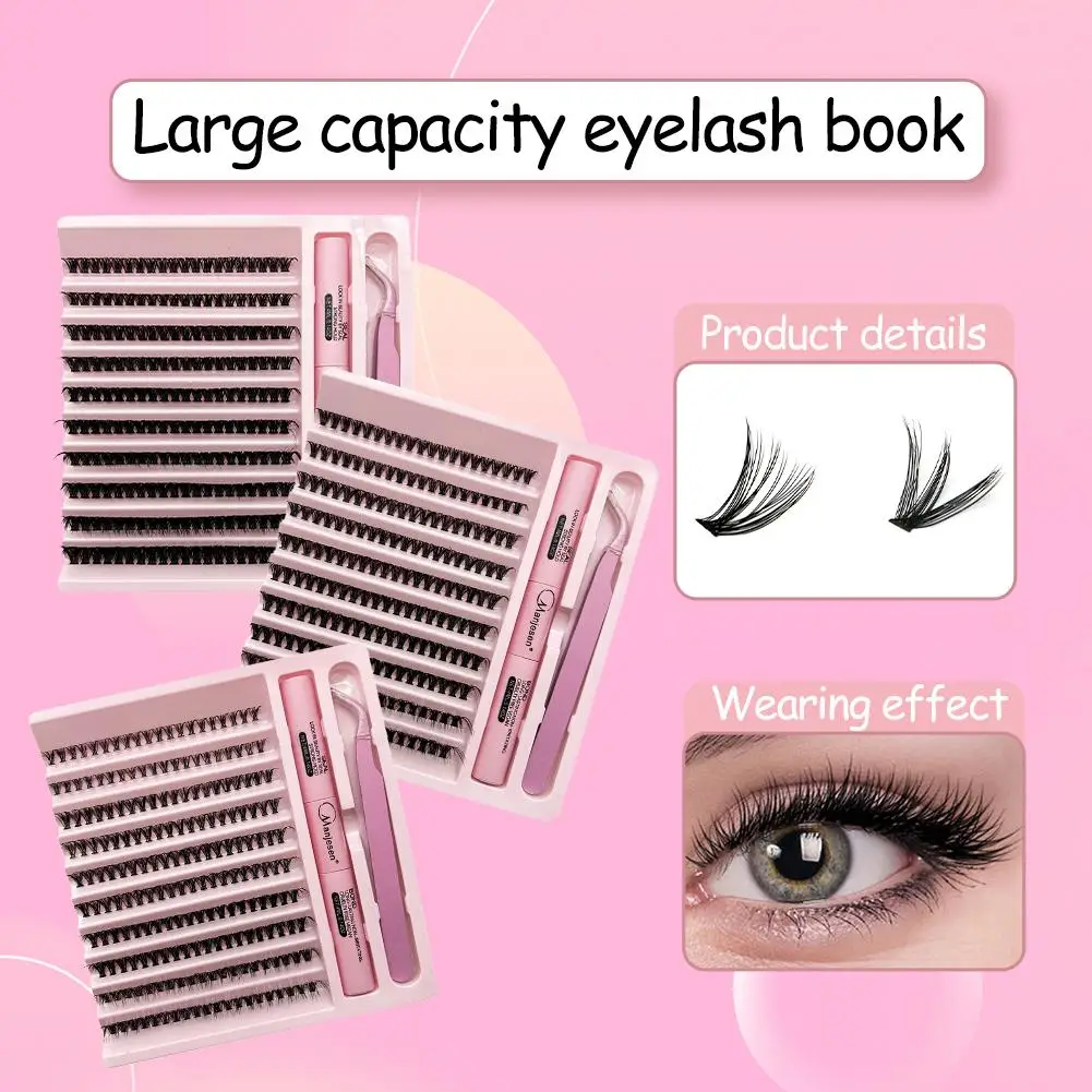 30D/40D/50D DIY Wimperverlengingsset met pincet, lijm en afdichting Herbruikbare enkele wimpers Party Stage Festival Oogmake-up