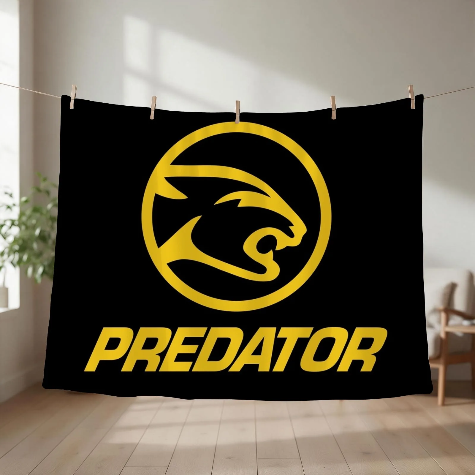 PREDATOR ROUND LOGO Throw Blanket Plush Single wednesday Luxury St Blankets