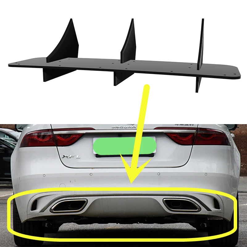 Use For Jaguar XF Sedan Wagon 2020--2024 Year Rear Diffuser Bumper Lips Spoiler Splitter Body Kit Accessories