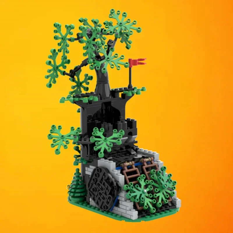 HTmoc MOC Mini maisons d'arbres maison de forêt bloc de construction ensemble maison d'arbres modèle éducatif brique jouets pour enfants cadeau d'anniversaire