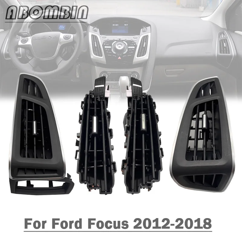 Side Front Air Vent Dashboard Air Condition Outlet Vent Center Ventilator Grille For Ford Focus 2012 13 14 15 16 17 18