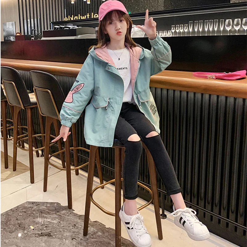 Girls Baby's Kids Coat Jacket Outwear Tops 2022 Long Spring Autumn Cotton Christmas Gift Outfits School Children's Clothing