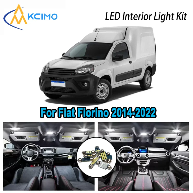 

High-Quality LED Interior Kit for Fiat Fiorino 2014-2022 2015 2016 2017 2018 Premium Error-Free Dome Map Trunk Automotive Lamps