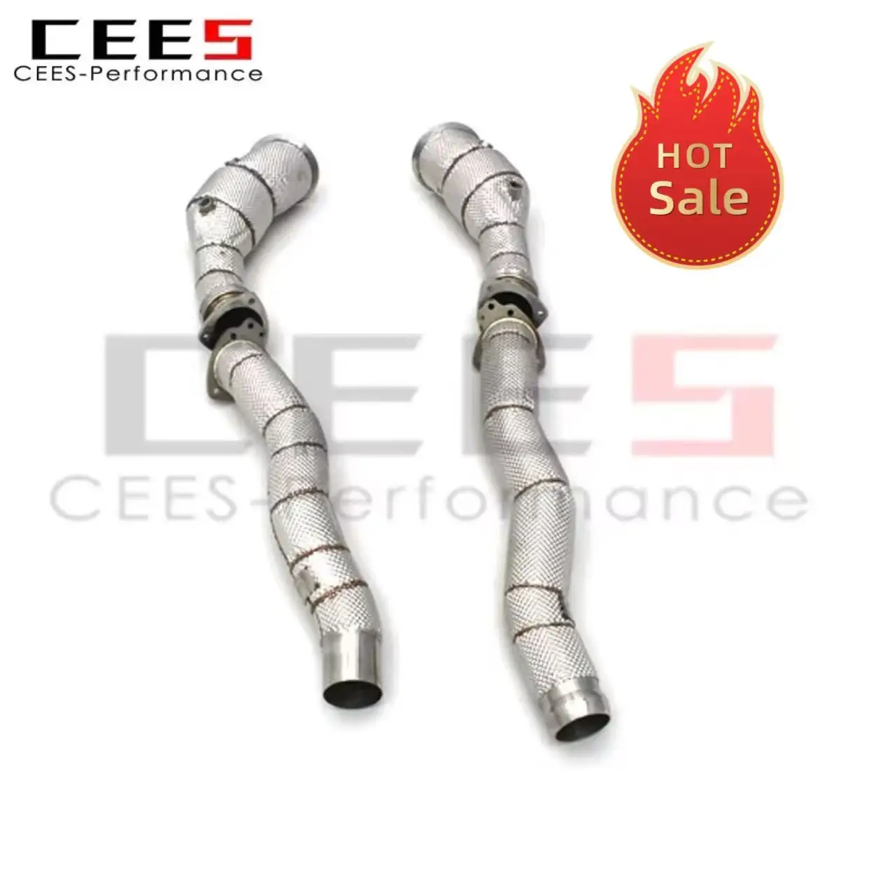 

Hot Sale CEES Exhaust Downpipe with Mid Pipe for DB11 Vantage V12 5.2T (2017 - 2019) - Stainless Steel Downpipe with Catalyst