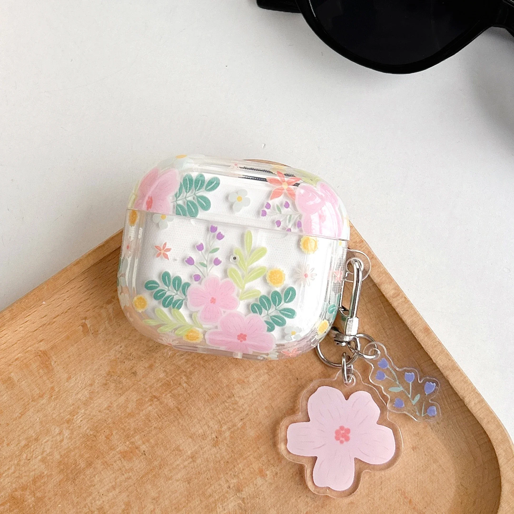 Беспроводной Bluetooth-чехол для AirPods 1 2 3 4 AirPods pro2 ТПУ с цветочным узором, чехол для наушников airpod, чехол 2025