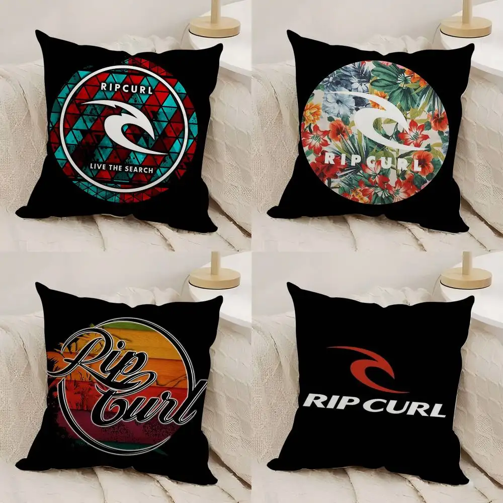 Surf Beach R-Rips Curls Pillow Case Office Sofa Dorm Chair Back Short Plush Double-sided Printing Home  Cushion Cover