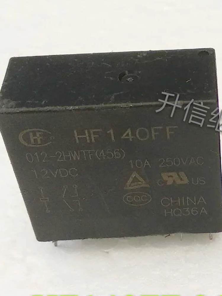 

2 PCS 12V Relay HF140FF 012-2HWTF 12VDC 10A 6Pins