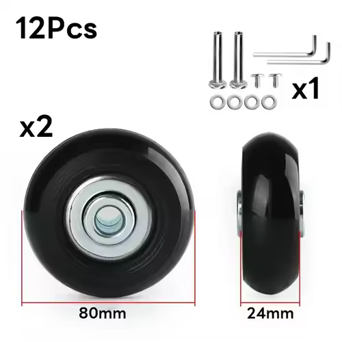 Silent Suitcase Wheels Rubber Trolley Luggage Casters High-Quality Durable Travel Bag Wheel Repair Accessories for Quiet Rolling - Image 17