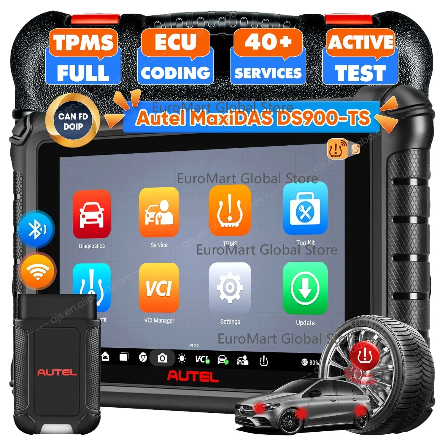 

MaxiDAS DS900 TS Auto Full System 2 Scanner DS900 DS900TS DS808 Car TPMS Sensor Vehicle Diagnostic Tools
