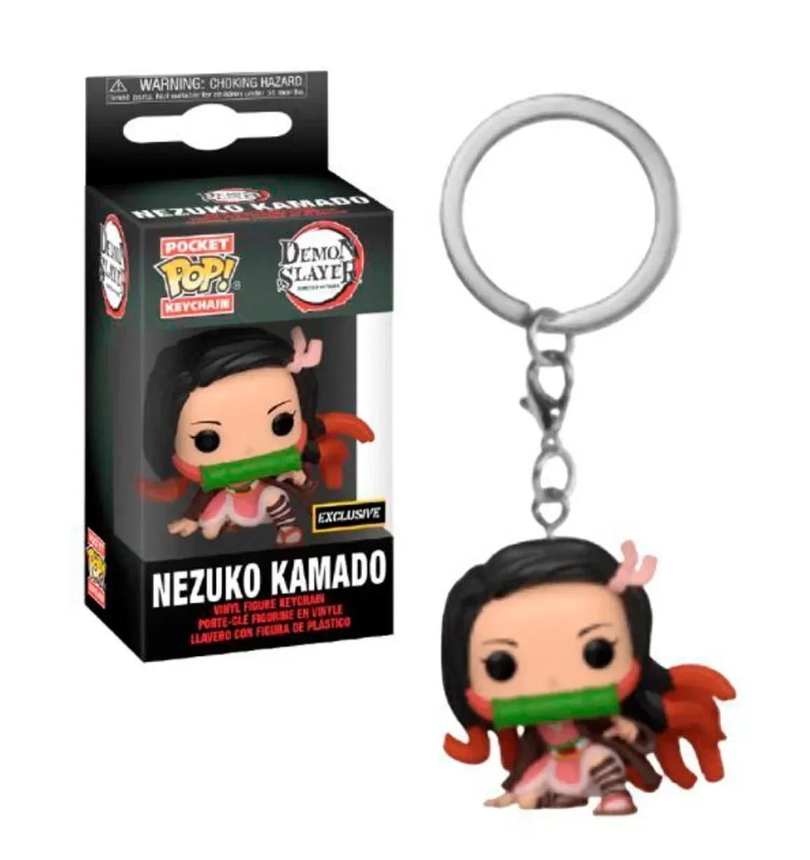 FUNKO POP 악마 슬레이어 Nezuko Kamado Zenistu Agatsuma Tanjiro Inosuke Hashibira 포켓 팝 키 체인 컬렉션 모델 인형 장난감