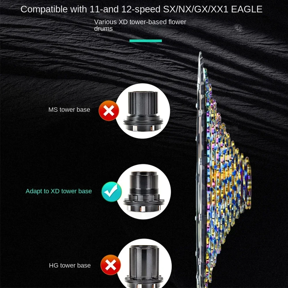 الملونة MTB 11 12S 10-46T/10-51T XD ULT كاسيت في نهاية المطاف دراجة هوائية جبلية K7 ضرس دراجة عجلة حرة ل النسر GX SX NX M9100